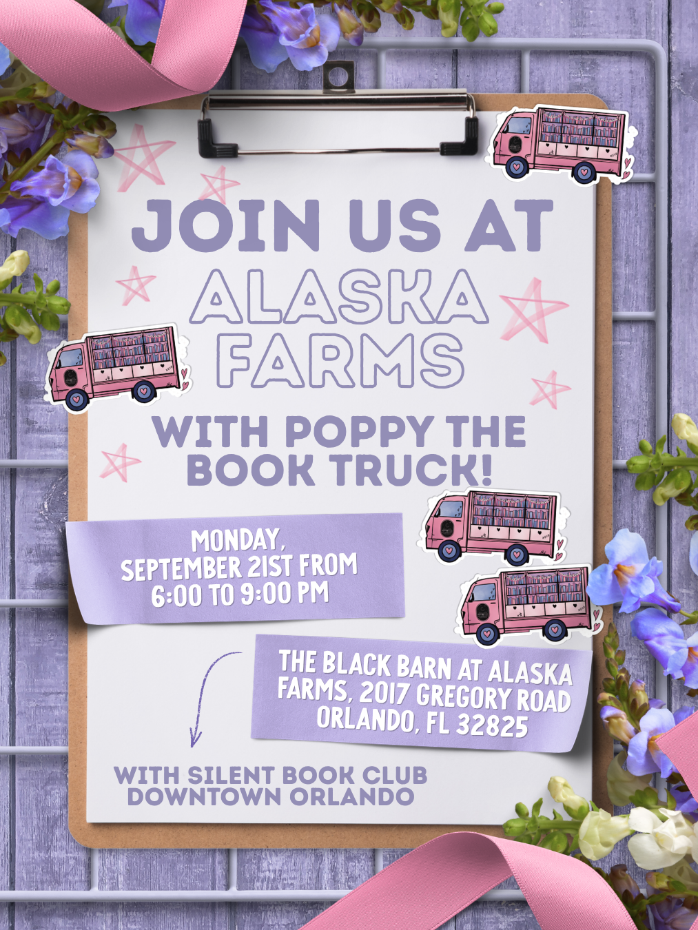 Alaska Farms x Silent Book Club Poppy Pop-Up