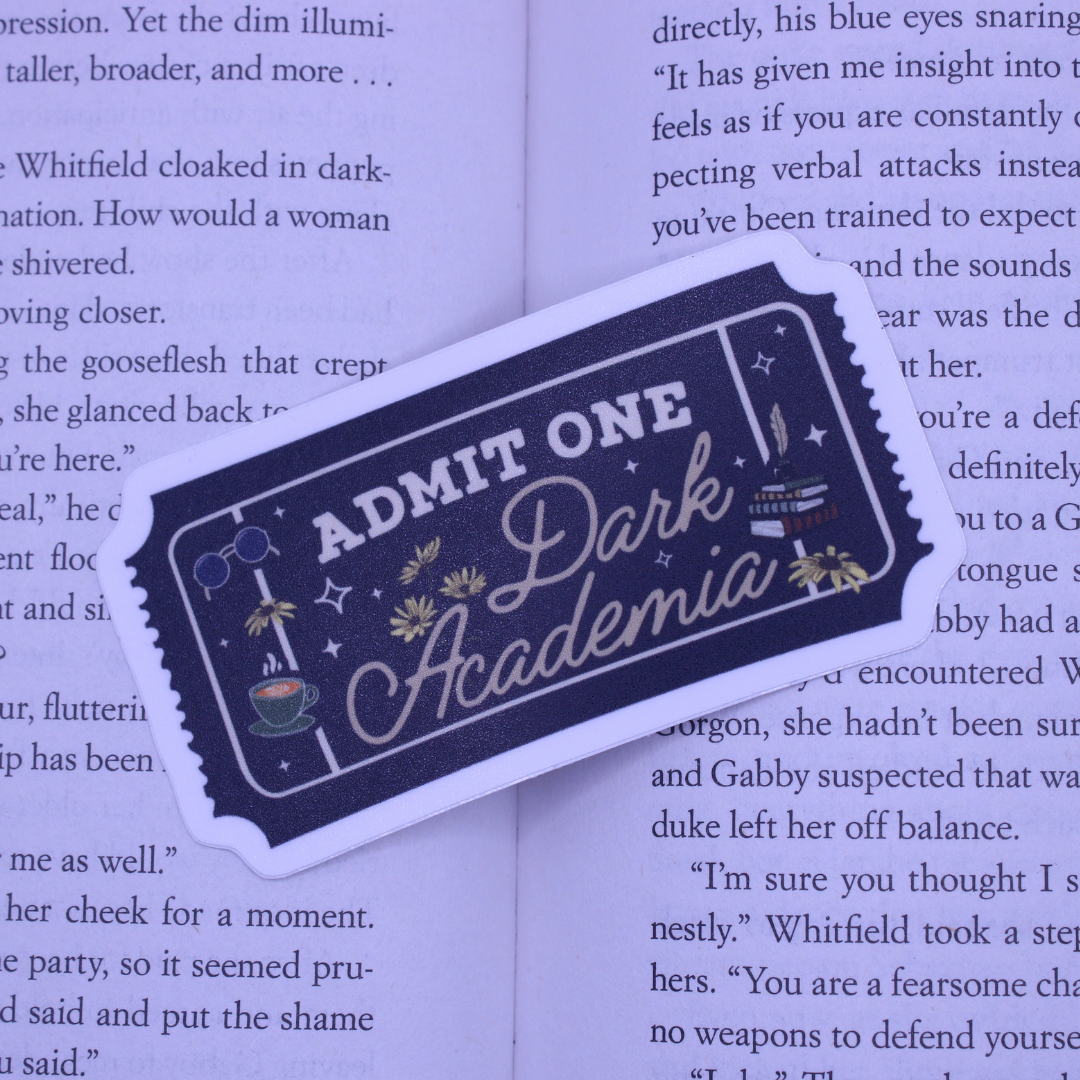 Admit One Dark Academia Sticker