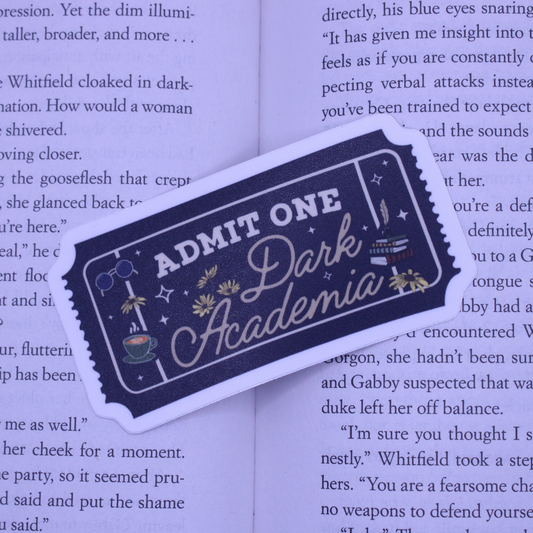 Admit One Dark Academia Sticker