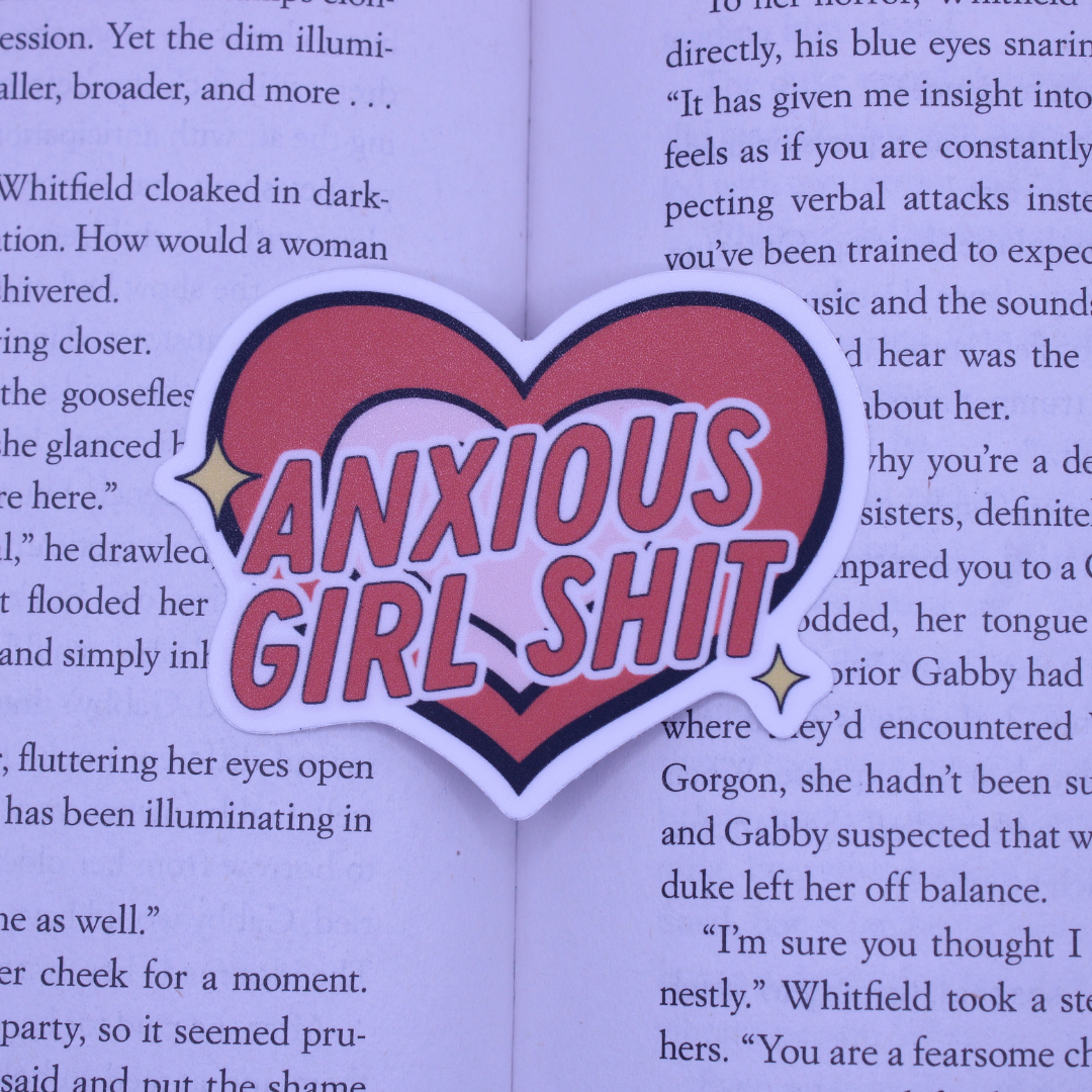 Anxious Girl Shit Sticker