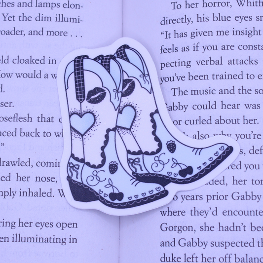 Blue Cowboy Boots Sticker