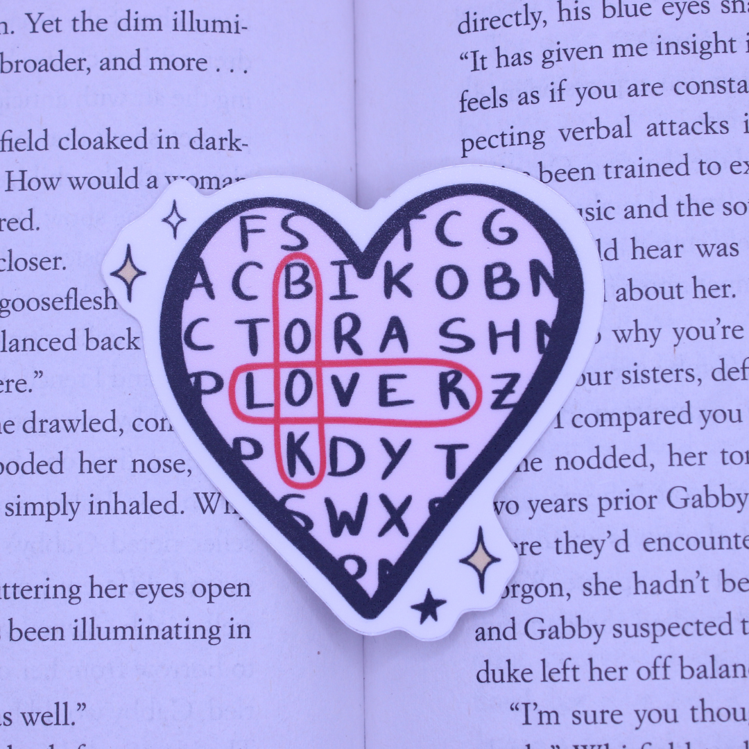Book Lover Crossword Sticker