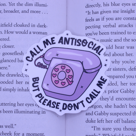Call Me Antisocial Sticker