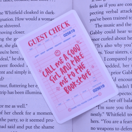 Call Me a Good Girl Guest Check Sticker