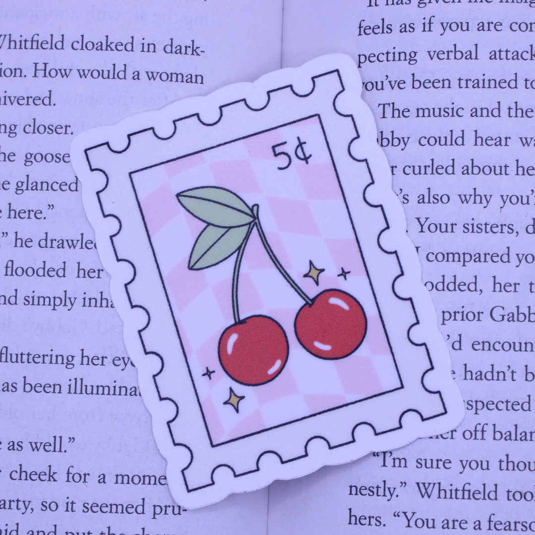Cherry Stamp Sticker
