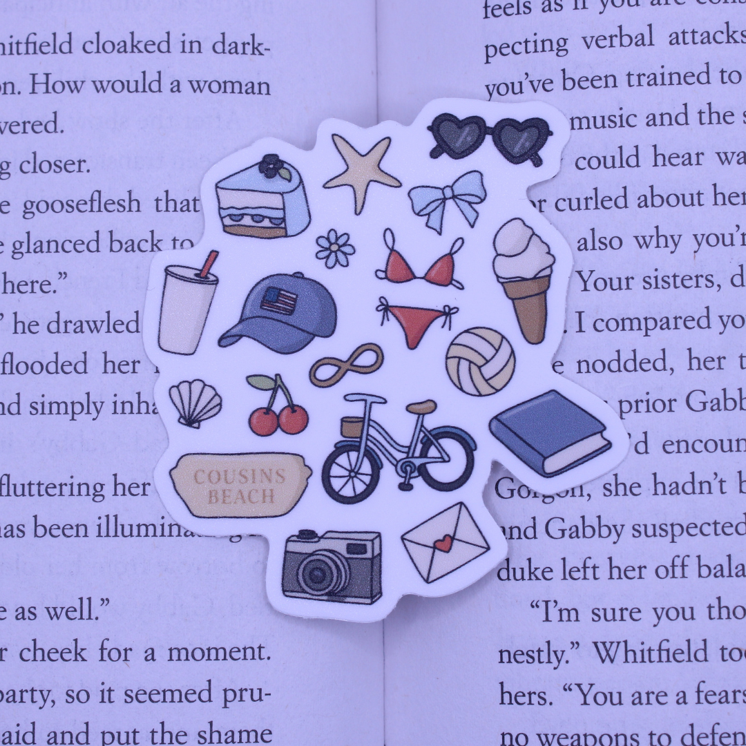 Coastal Beach Town Sticker