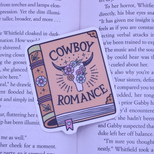 Cowboy Romance Book Sticker