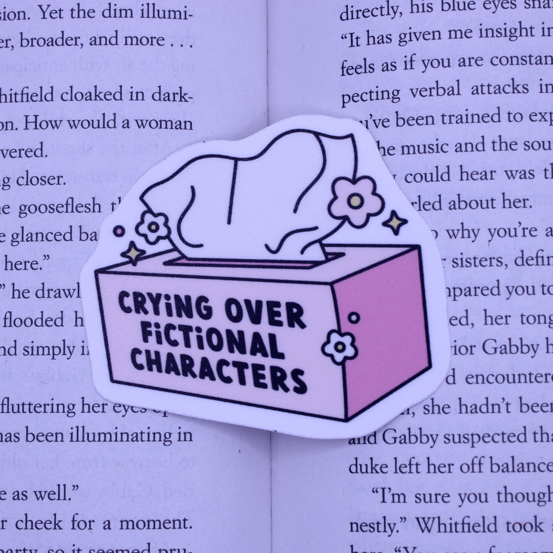 Crying Over Fictional Characters Sticker
