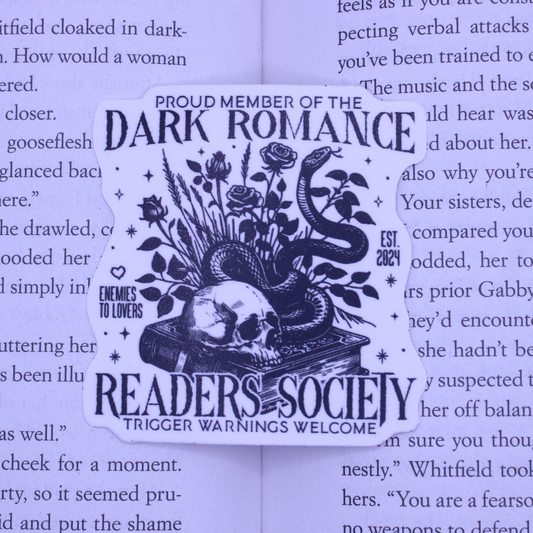 Dark Romance Readers Society Sticker