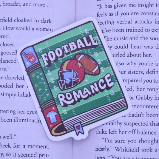Football Romance Book Sticker