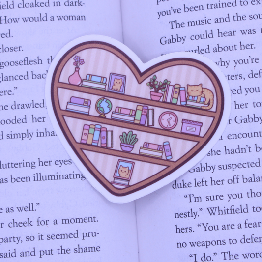 Heart Bookshelf Sticker