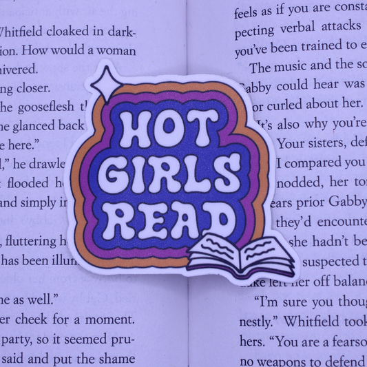 Hot Girls Read Sticker