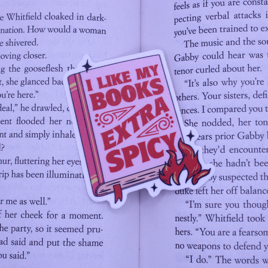 I Like My Books Extra Spicy Sticker