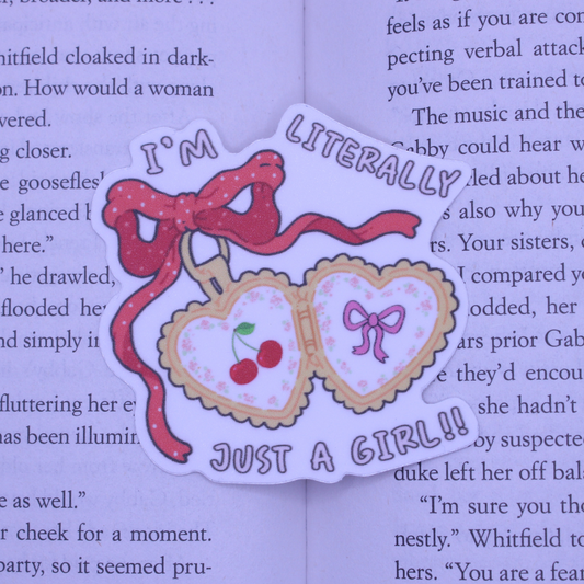 I'm Literally Just a Girl Locket Sticker