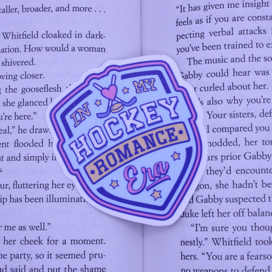 In My Hockey Romance Era Badge Sticker