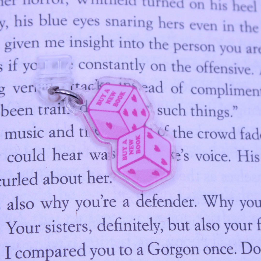 New Book Dice Kindle Charm