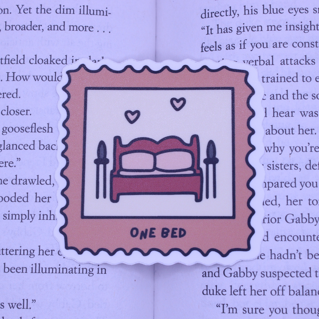 One Bed Stamp Sticker