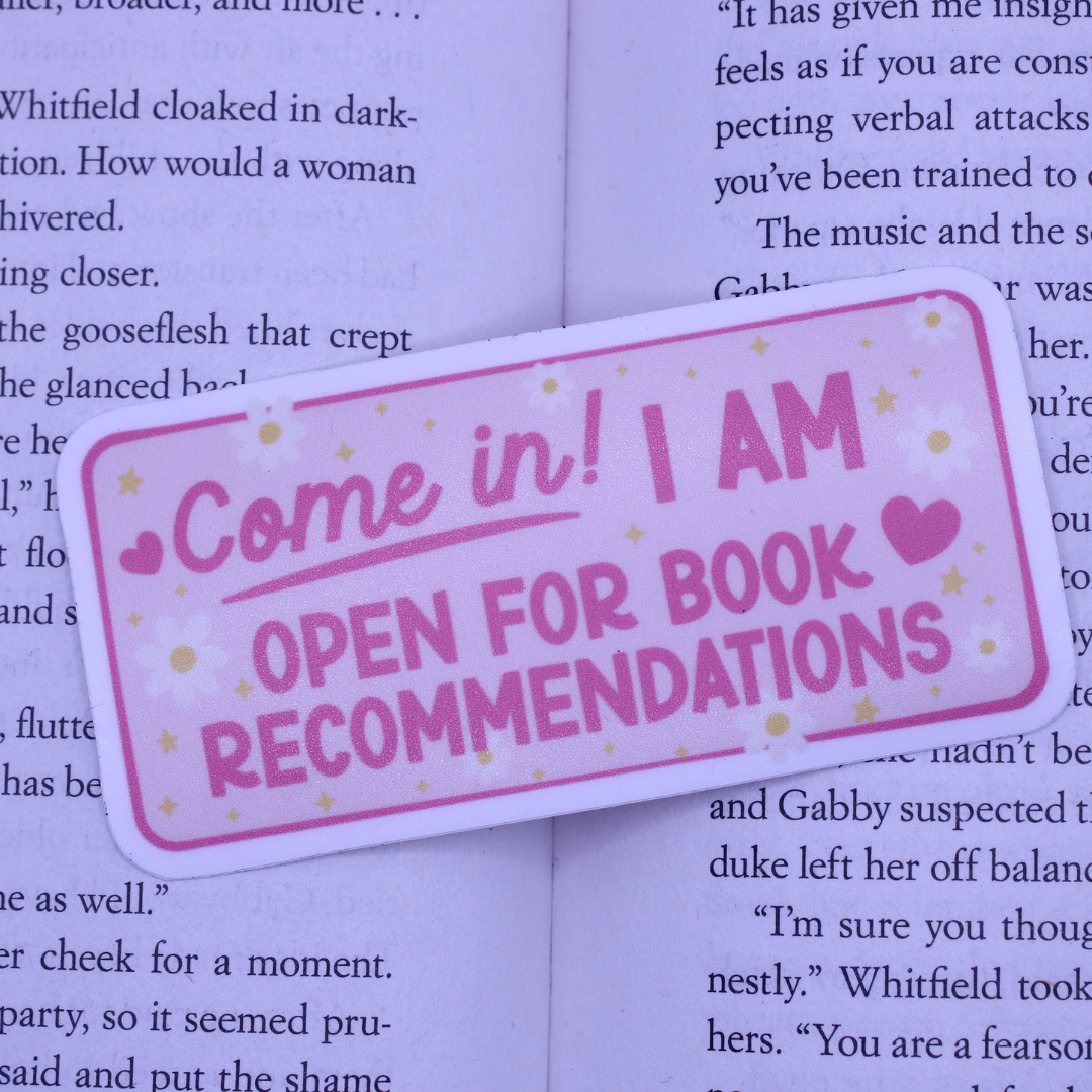 Open for Book Recs Sticker
