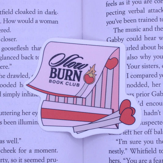 Slow Burn Book Club Matches Sticker