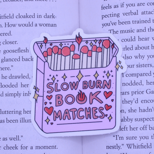 Slow Burn Book Matches Sticker