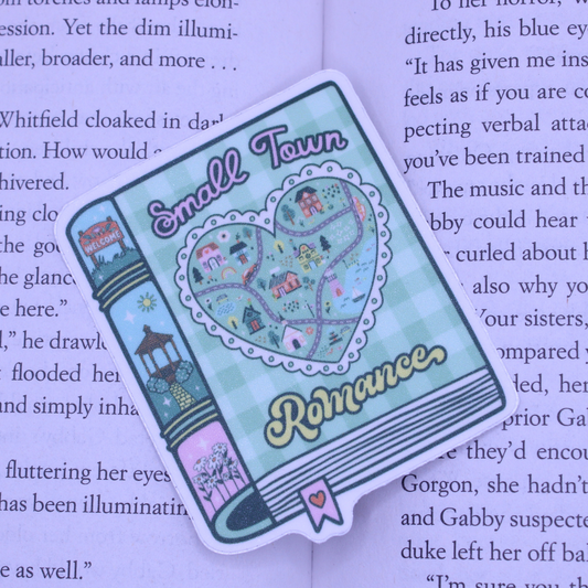 Small Town Romance Book Sticker