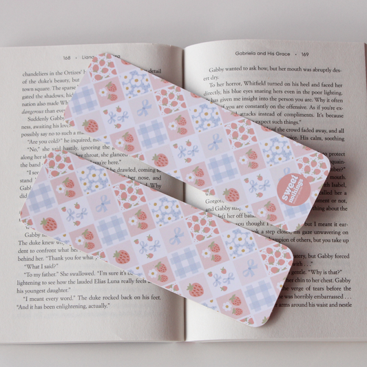 Strawberry Patchwork Bookmark