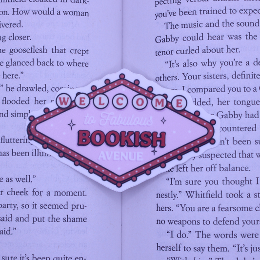 Welcome to Fabulous Bookish Avenue Sticker