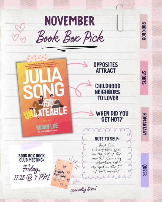 [Book Box Member Exclusive Event] November Book Club Box Meeting