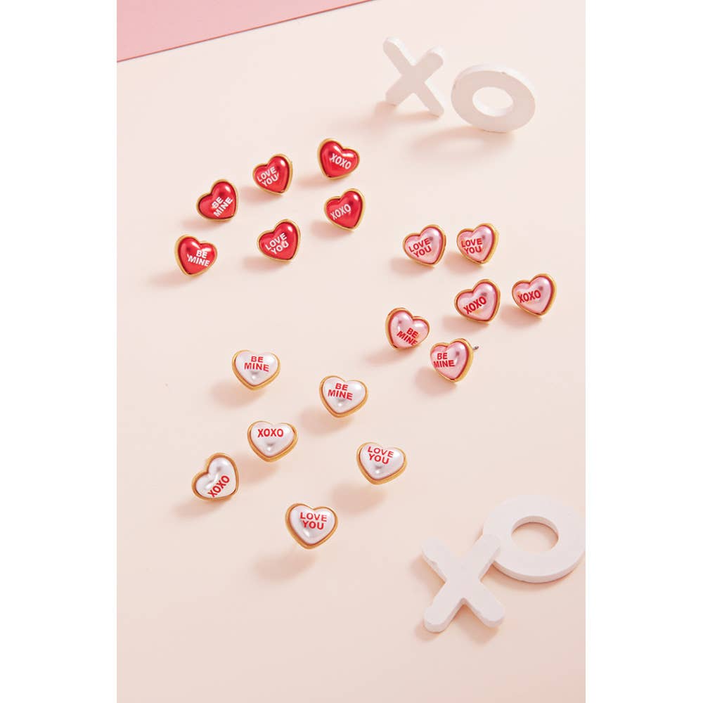 3Pairs Stud Earrings