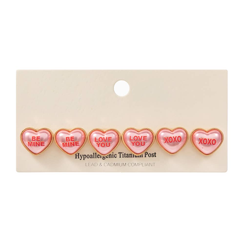 3Pairs Stud Earrings