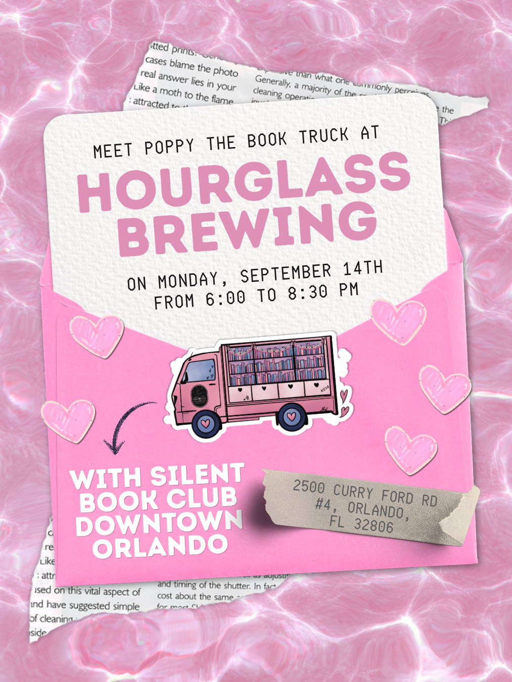 Hourglass Brewing x Silent Book Club Poppy Pop-Up