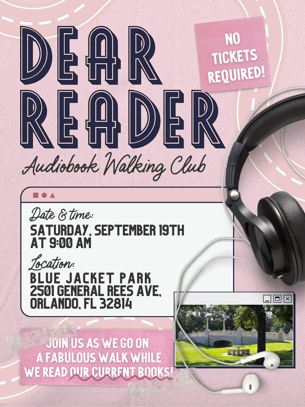 [September] Dear Reader Audiobook Walking Club