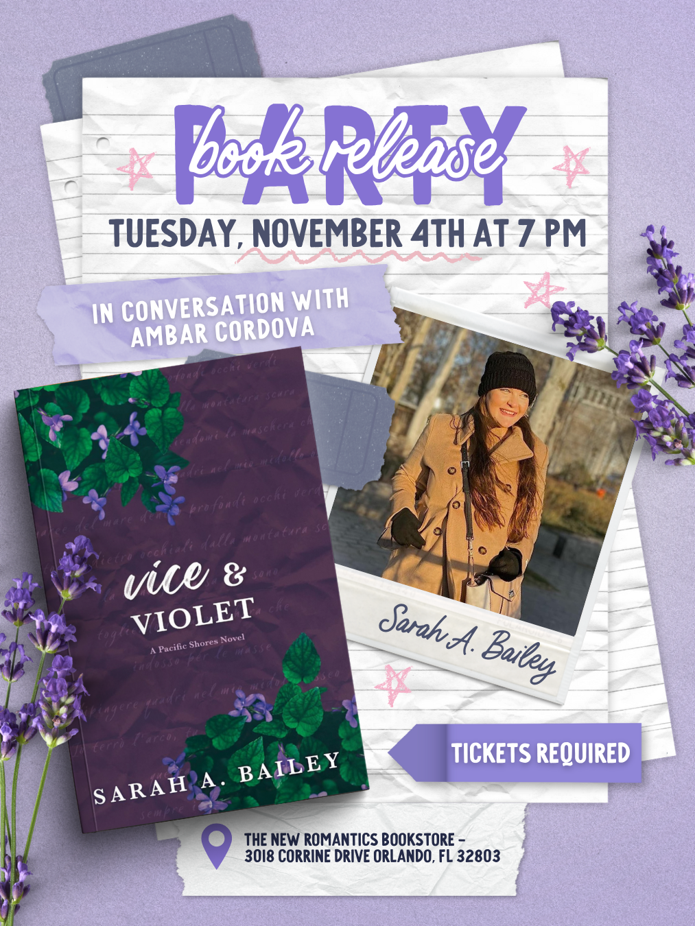 Book Release Party with Sarah A. Bailey