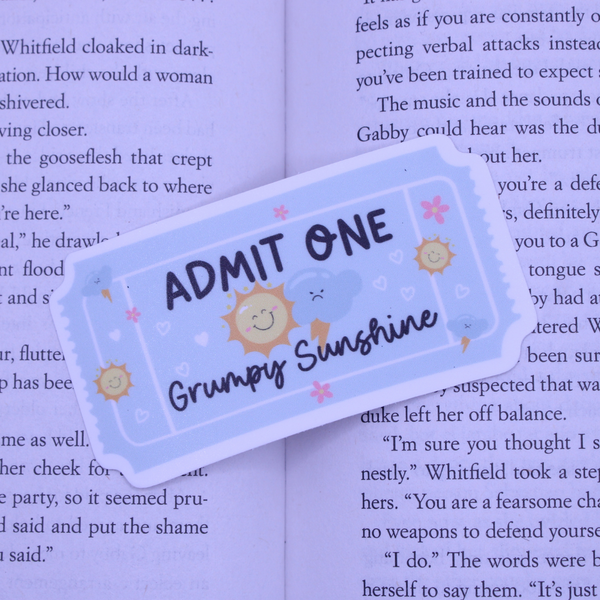 Admit One Grumpy Sunshine Sticker – The New Romantics
