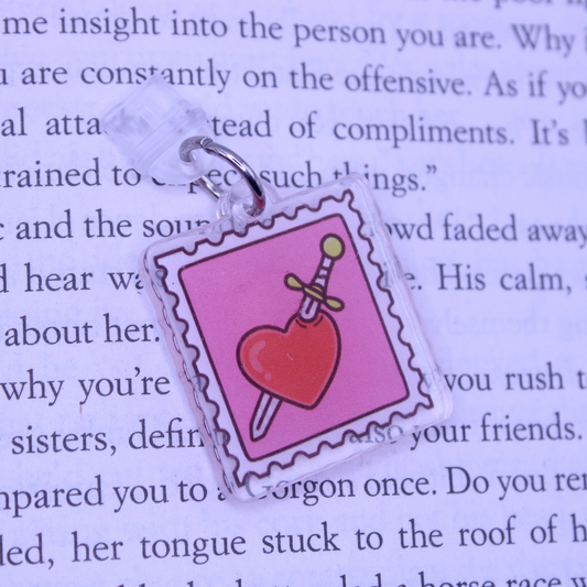 Dagger in Heart Stamp Kindle Charm