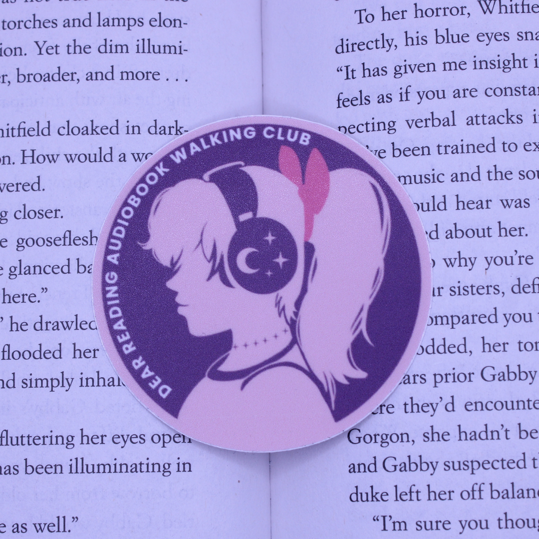 Dear Reader Audiobook Walking Club Sticker