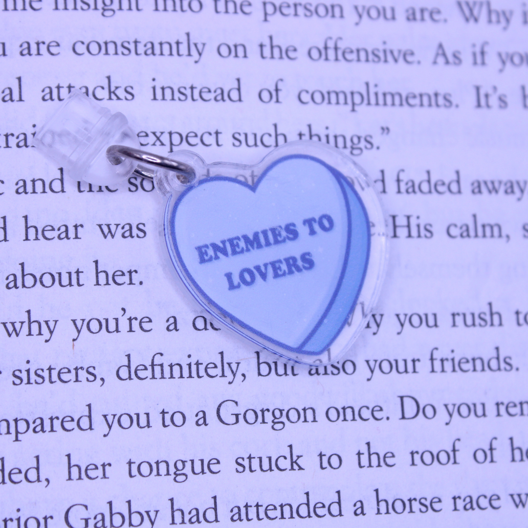 Enemies to Lovers Candy Heart Kindle Charm