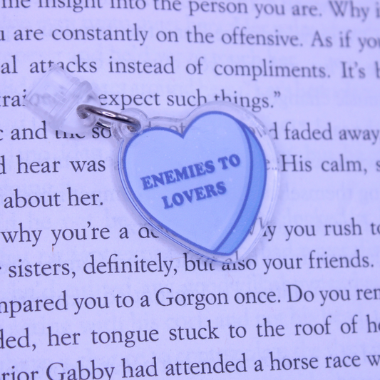 Enemies to Lovers Candy Heart Kindle Charm