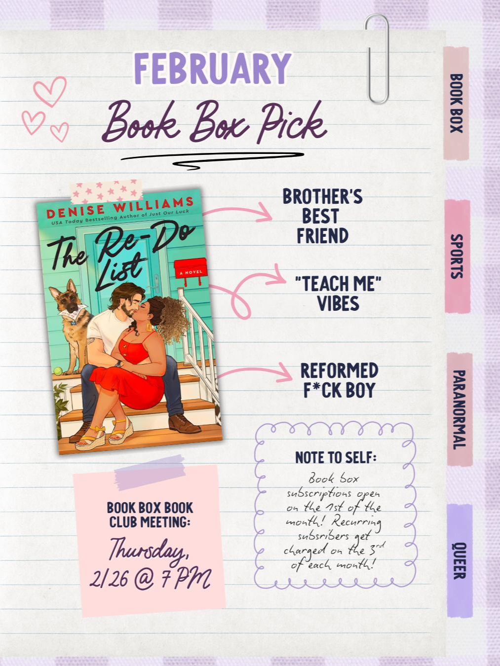 [Book Box Member Exclusive Event] February Book Club Box Meeting