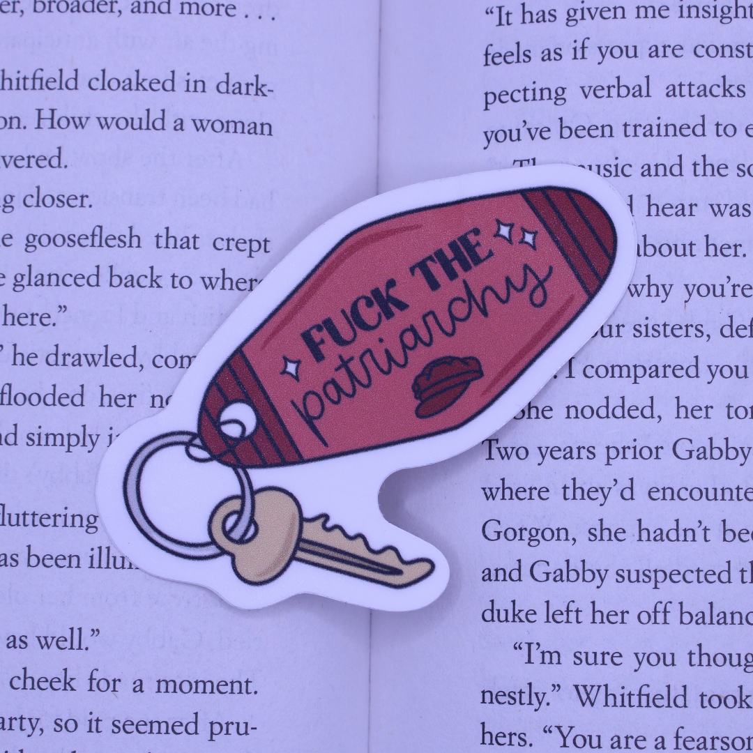 Fuck the Patriarchy Keychain Sticker