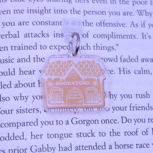 Gingerbread Bookstore Kindle Charm