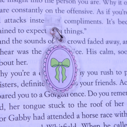 Green Bow Frame Kindle Charm