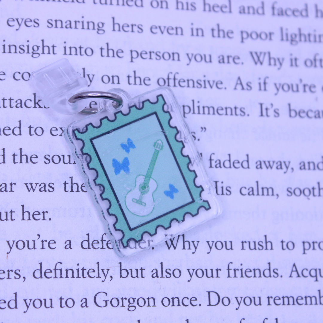 Green Butterflies Stamp Kindle Charm