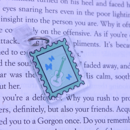 Green Butterflies Stamp Kindle Charm