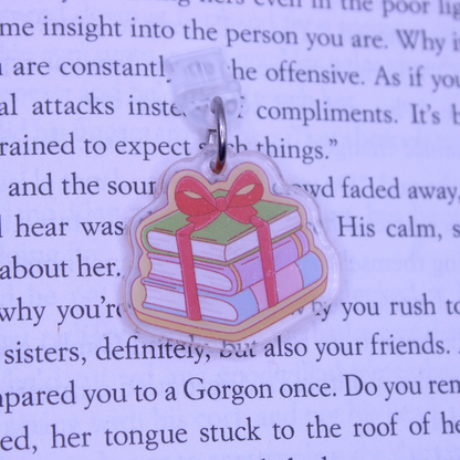 Holiday Book Stack Kindle Charm