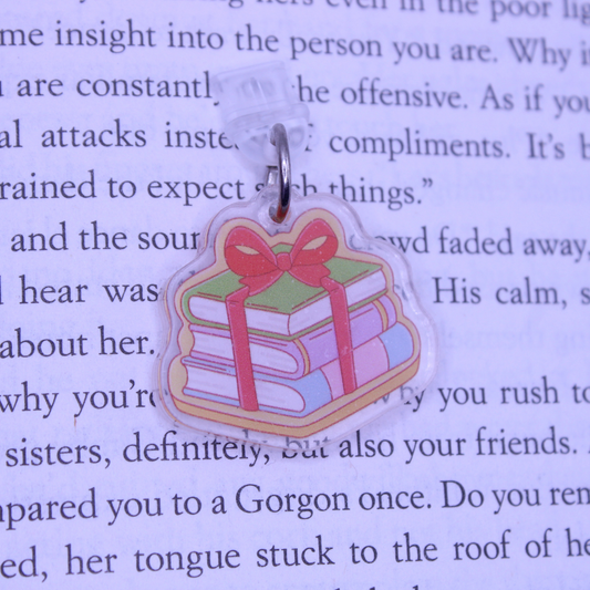 Holiday Book Stack Kindle Charm