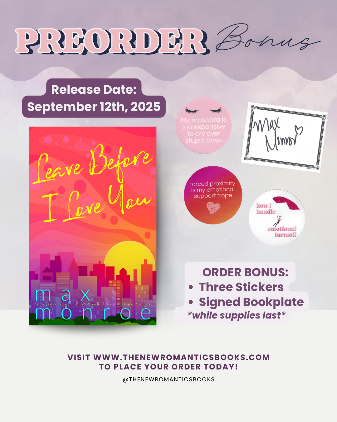 [PREORDER] Leave Before I Love You