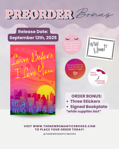 [PREORDER] Leave Before I Love You
