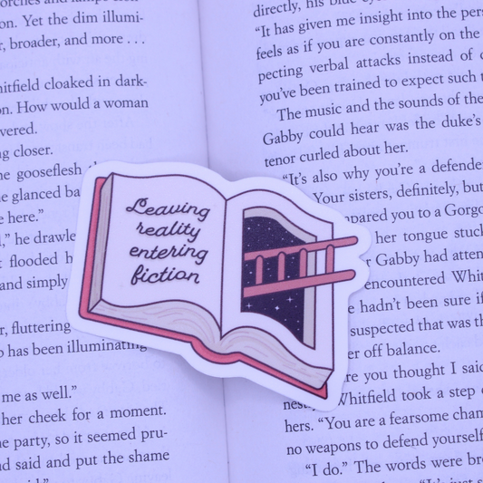 Leaving Reality Entering Fiction Sticker