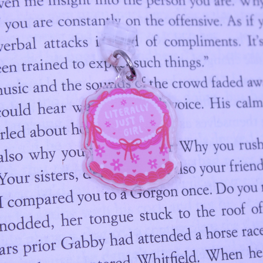 Literally Just a Girl Cake Kindle Charm